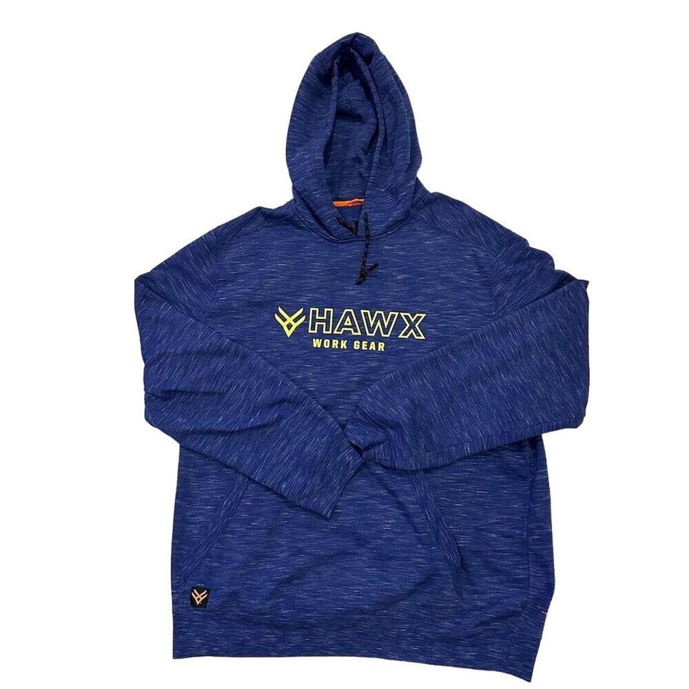 Hawx Men's 2XL Blue Graphic‎ Pullover Hooded Sweatshirt Casual